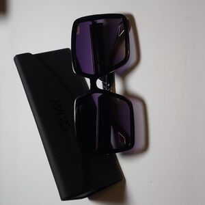 Quay Black Sunglasses Almost Ready Square Oversize